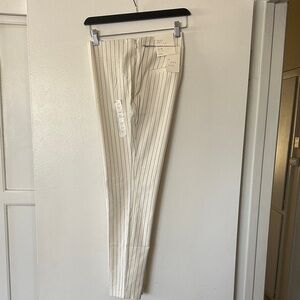 a new day Cream Striped Men's Dress Pants